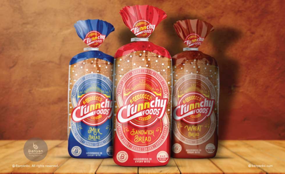 Crunchy Foods Bread Pakaging Designing Coimbatore Tamilnadu India
